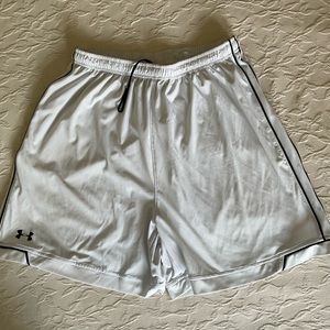 UNDER ARMOUR White & Black Athletic Shorts Men’s Large